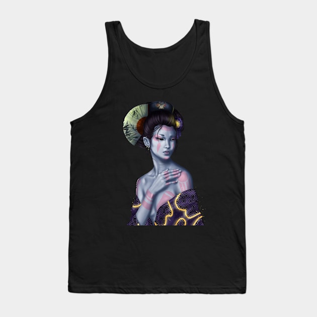 blue geisha Tank Top by ekkimu